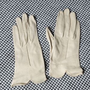 Vintage Midcentury White  Kink Dom Pin-Up Goth Vamp Formal Gloves